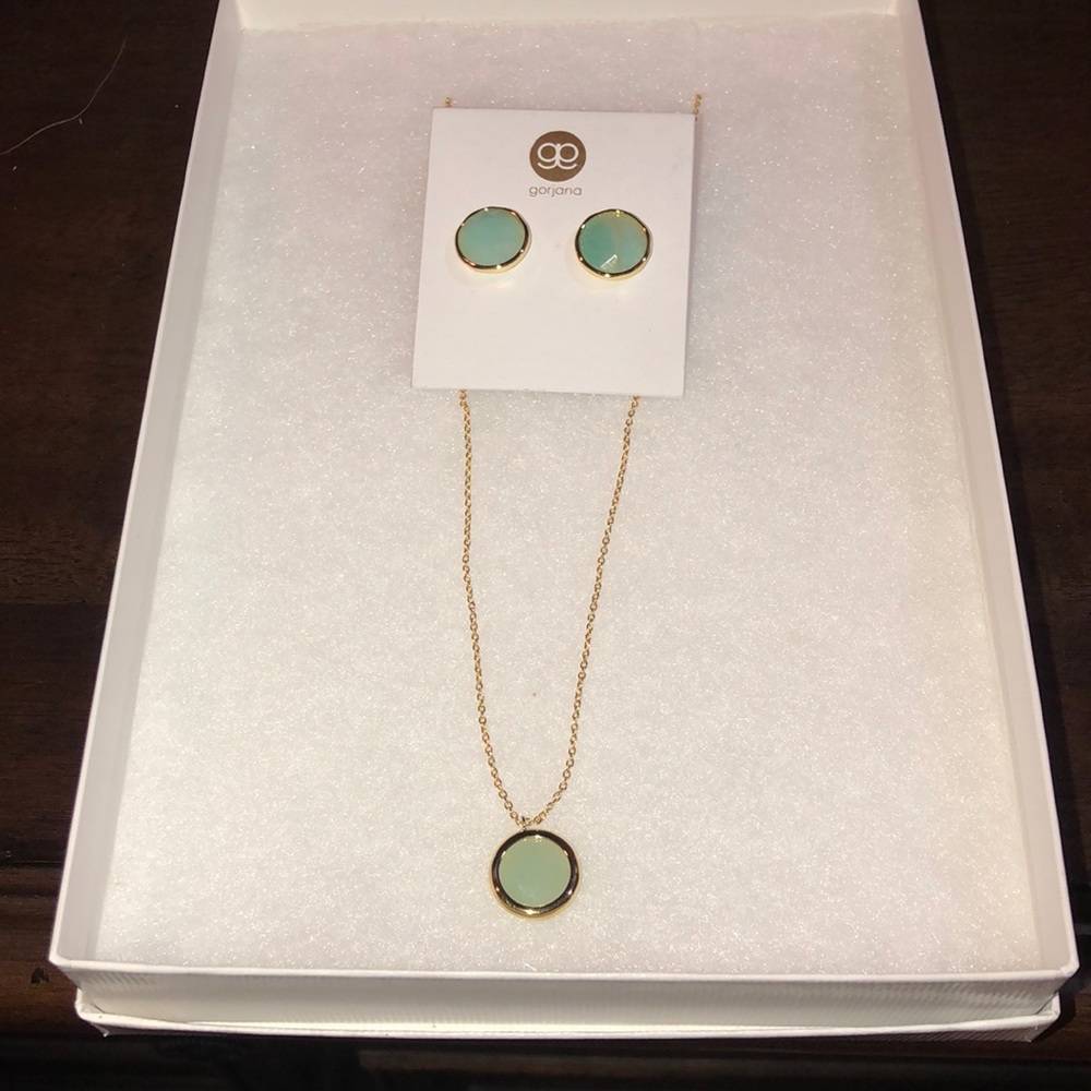 Gorjana earrings and necklace set